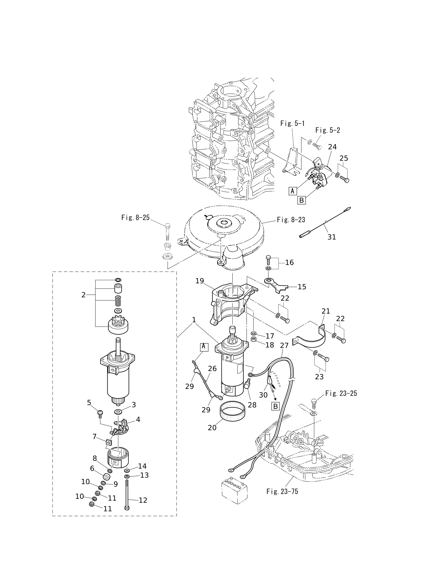 电气部件(启动电机) ELECTRIC PARTS (STARTER MOTOR)