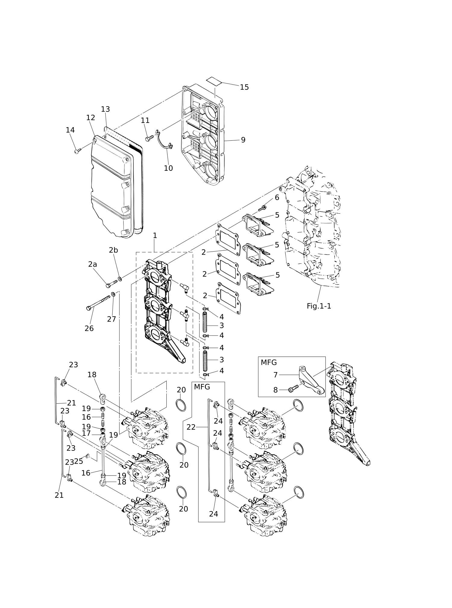 进气歧管·簧片阀·进气消声器 INTAKE MANIFOLD · REED VALVE · INTAKE SILENCER