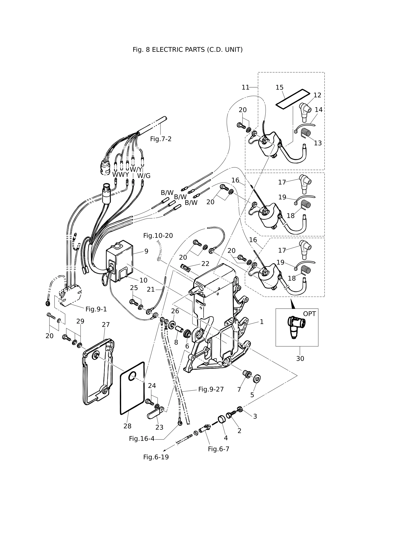 电气部件(电容放电单元) ELECTRIC PARTS (C.D. UNIT)