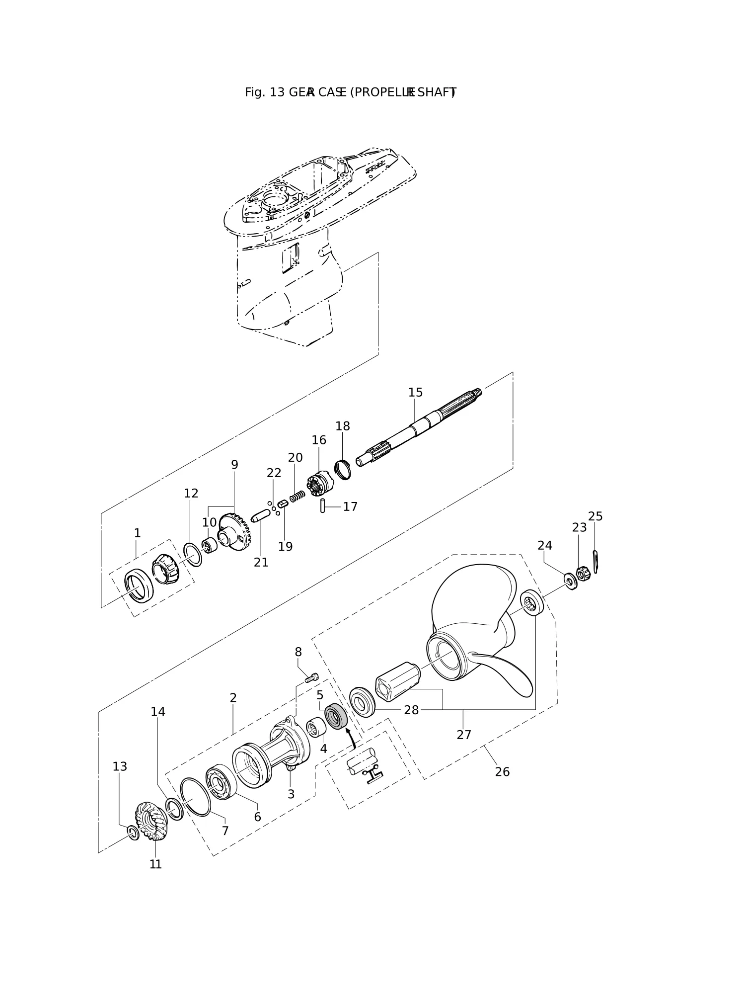 螺旋桨轴齿轮箱 GEAR CASE (PROPELLER SHAFT)