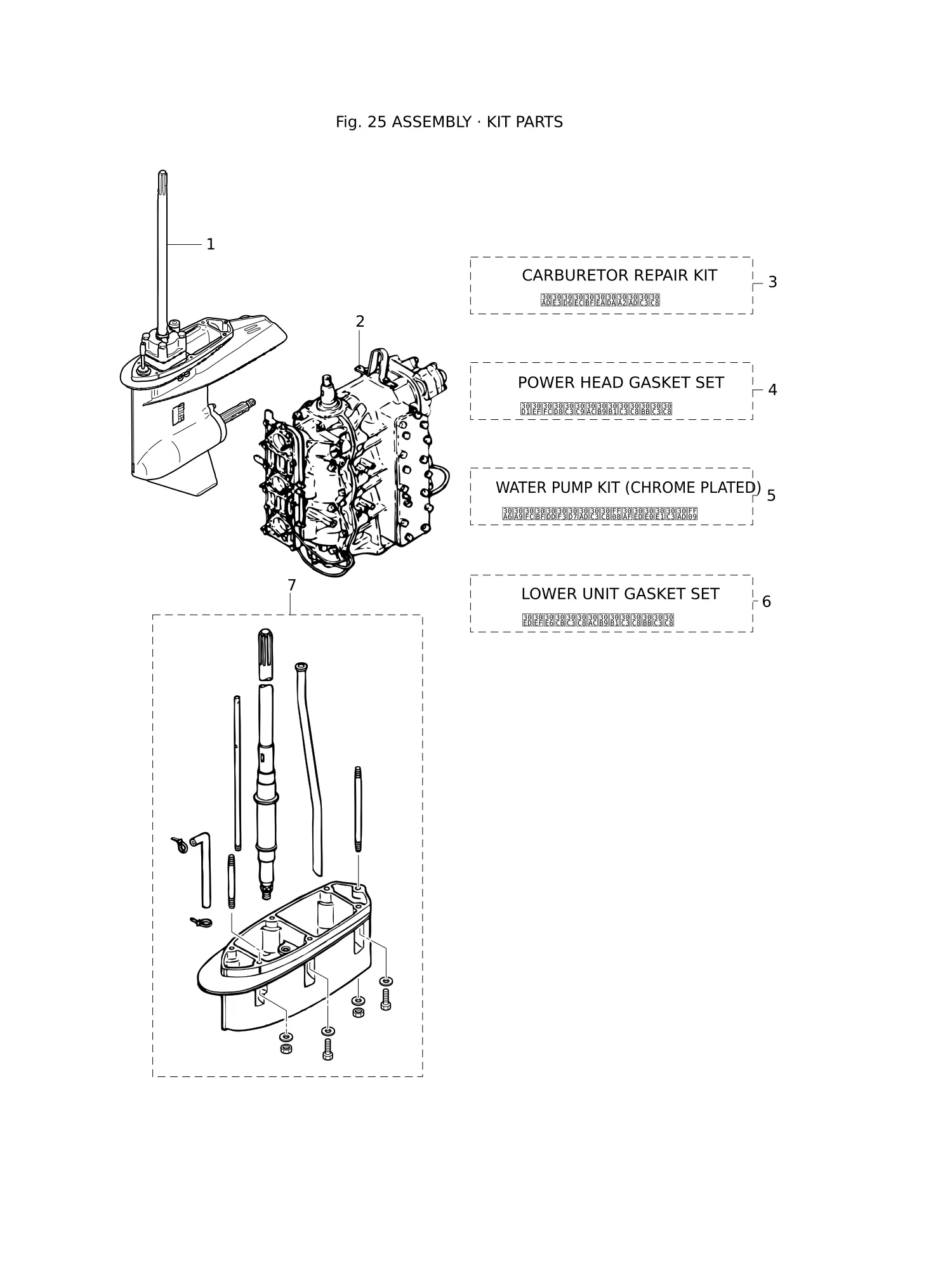 套件零件总成 ASSEMBLY · KIT PARTS