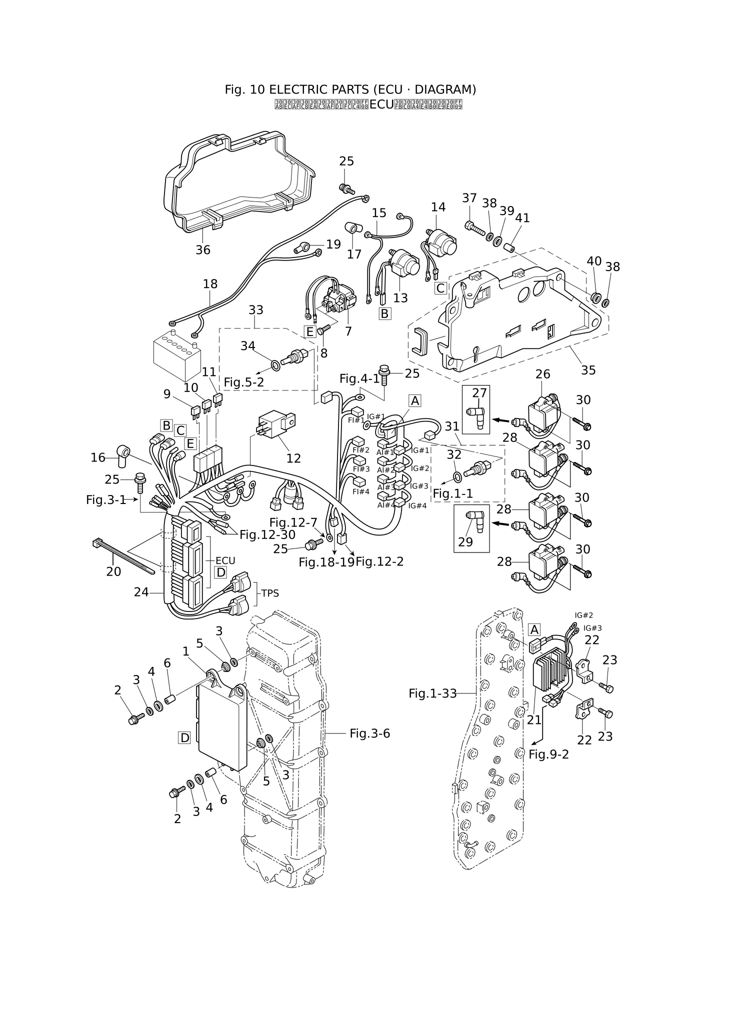 电气部件(ECU·示意图) ELECTRIC PARTS (ECU · DIAGRAM)