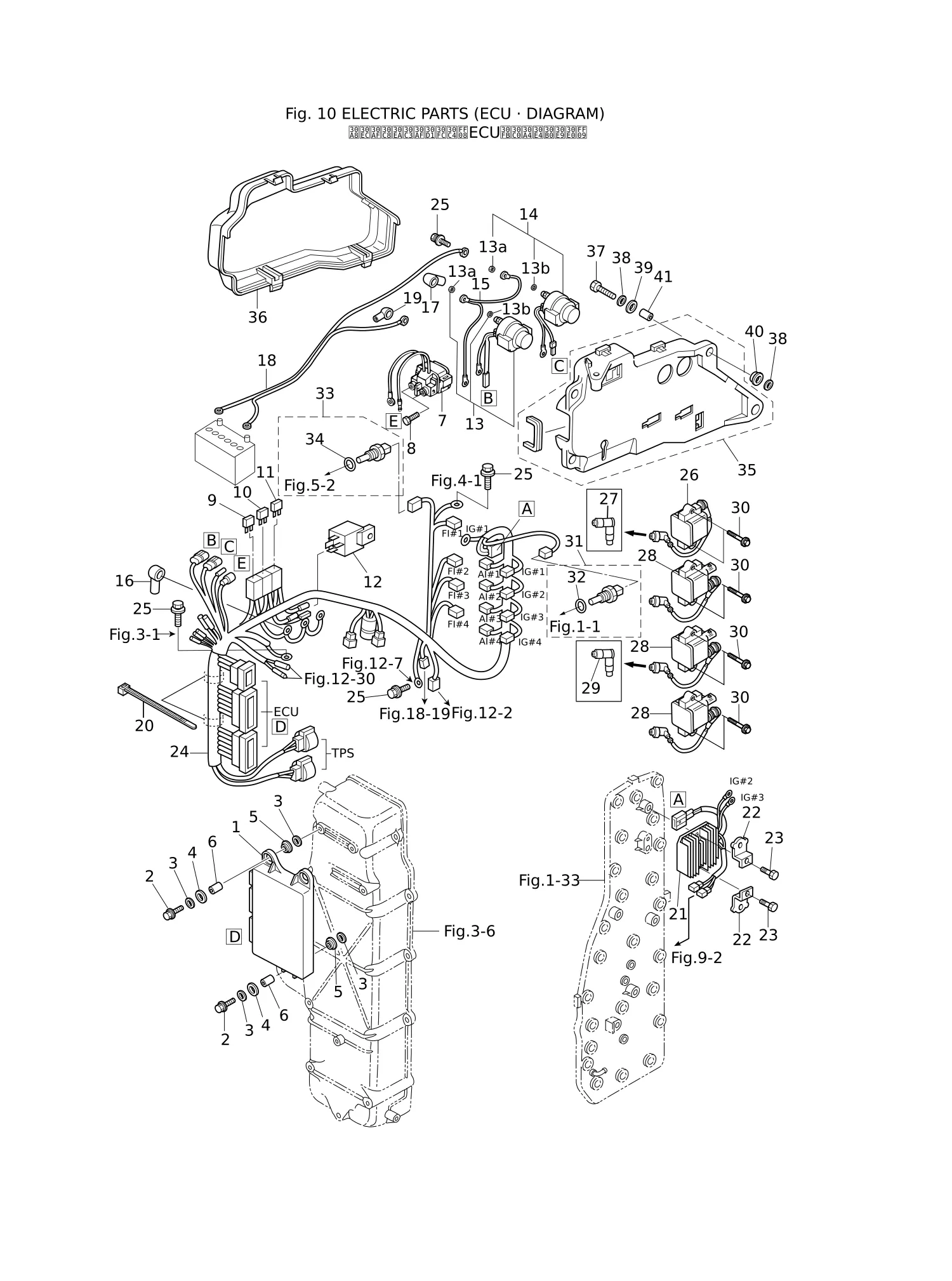 电气部件(ECU·示意图) ELECTRIC PARTS (ECU · DIAGRAM)