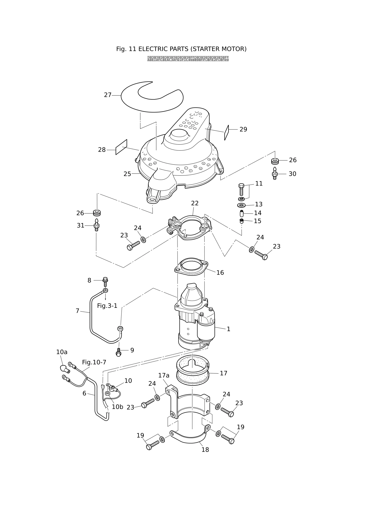 电气部件(启动电机) ELECTRIC PARTS (STARTER MOTOR)