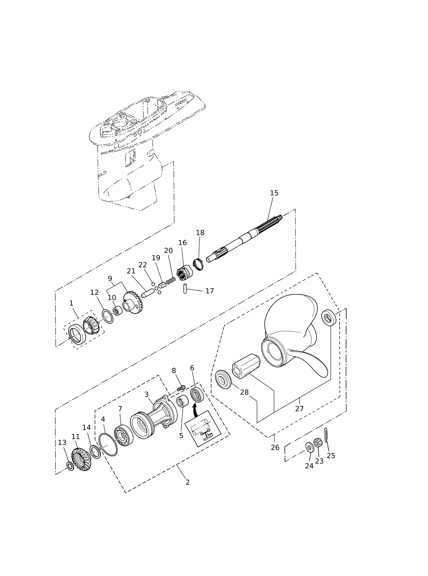 螺旋桨轴齿轮箱 GEAR CASE (PROPELLER SHAFT)