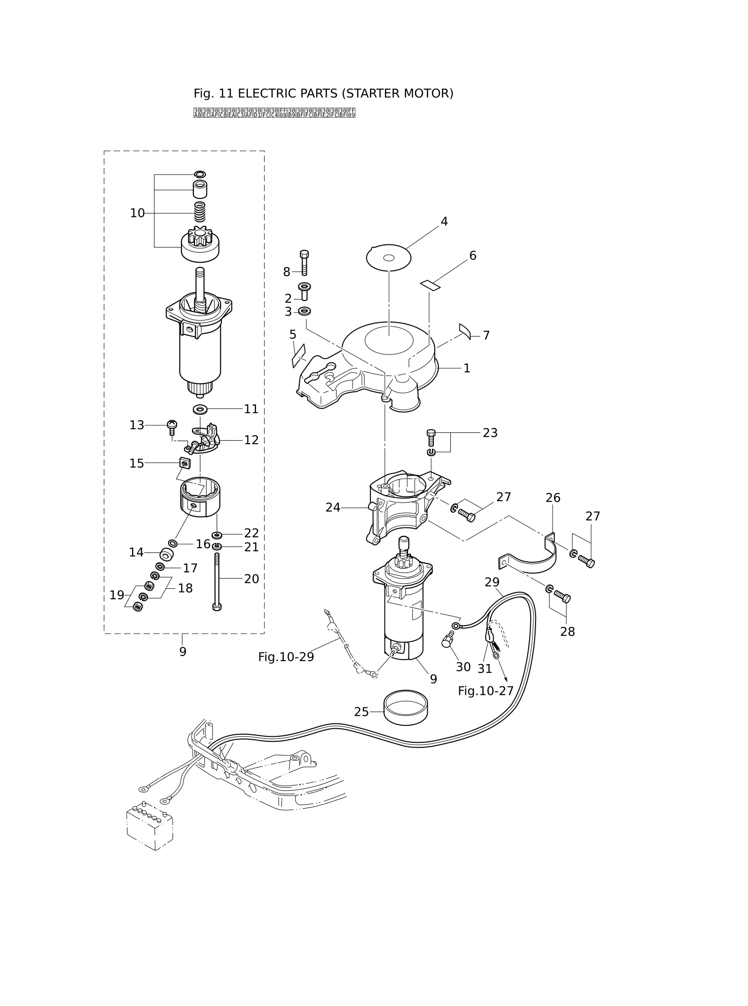 电气部件(启动电机) ELECTRIC PARTS (STARTER MOTOR)
