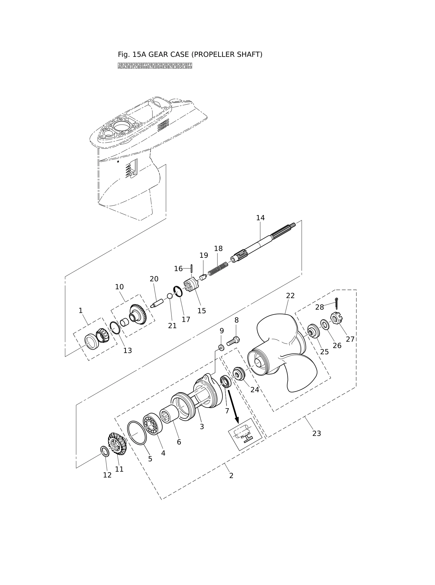 螺旋桨轴齿轮箱 MD30/40/50B2 GEAR CASE (PROPELLER SHAFT) MD30/40/50B2