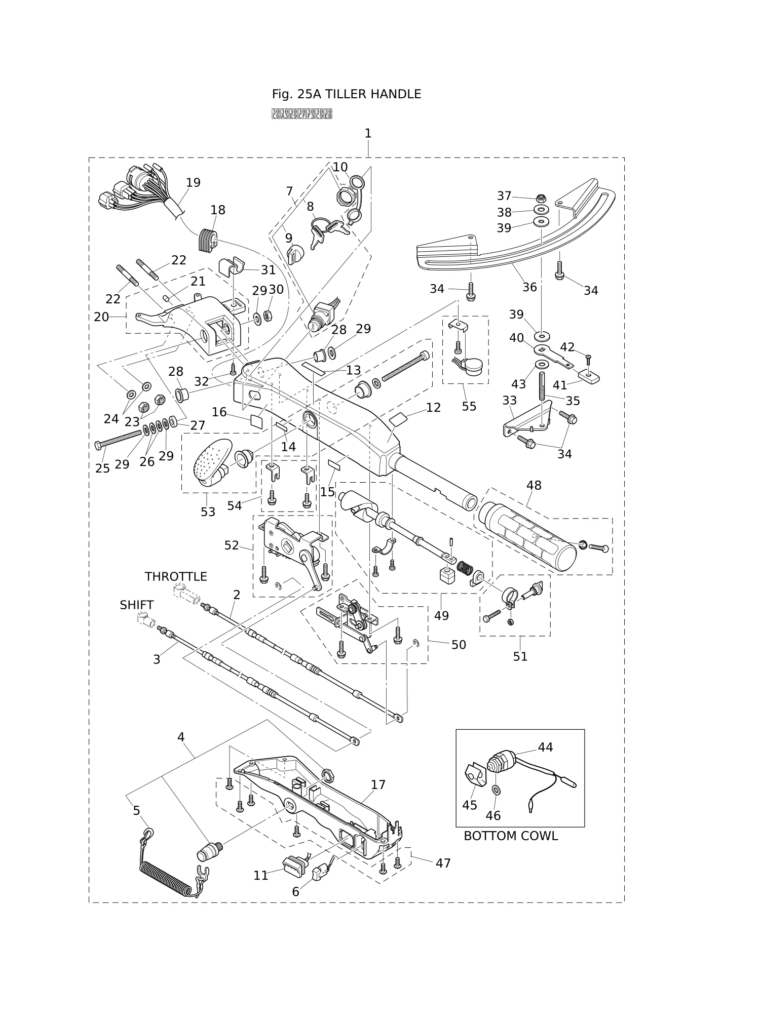 舵柄(MD40/MD50B2型) TILLER HANDLE (MD40/MD50B2)