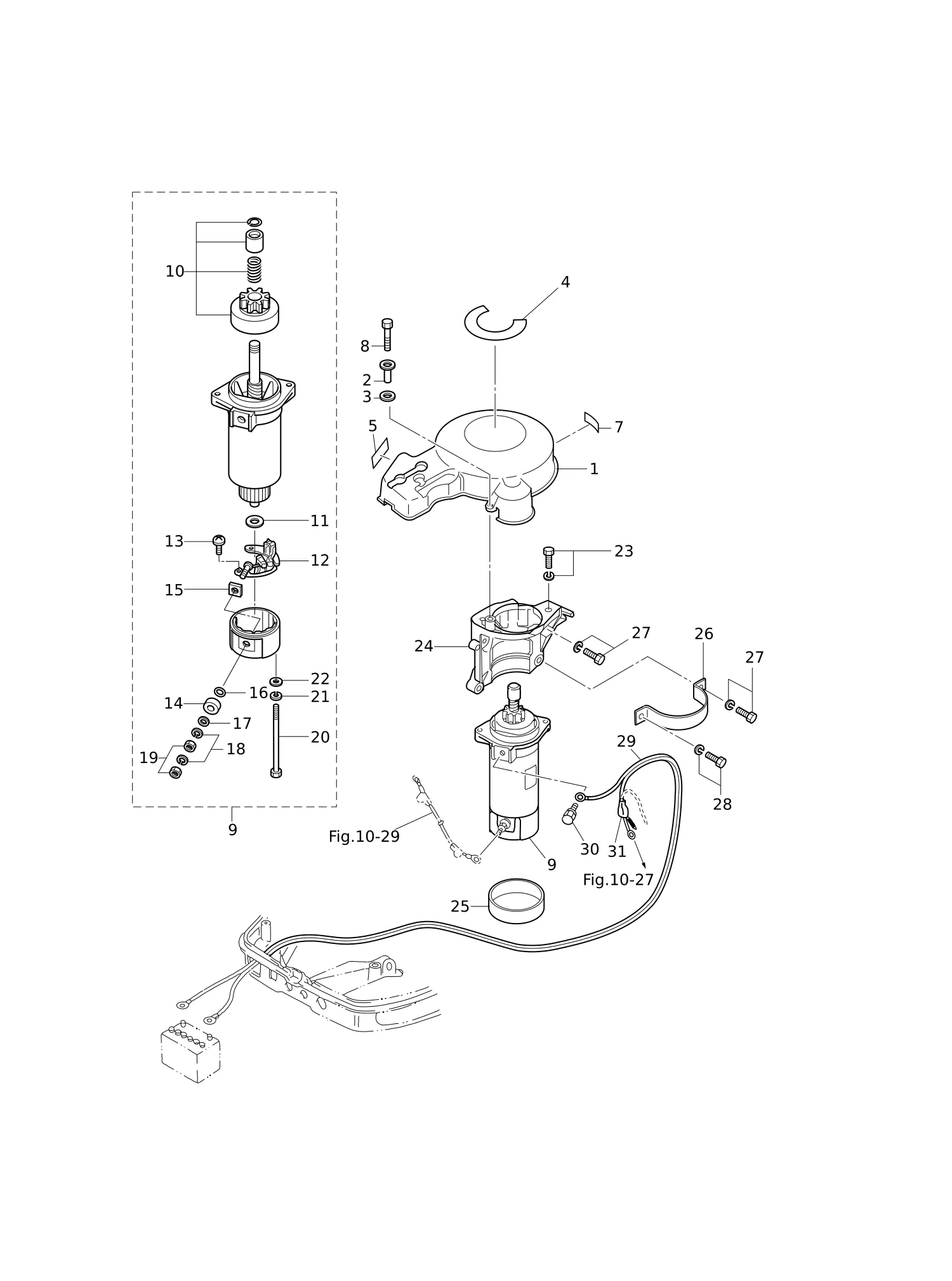 电气部件(启动电机) ELECTRIC PARTS (STARTER MOTOR)