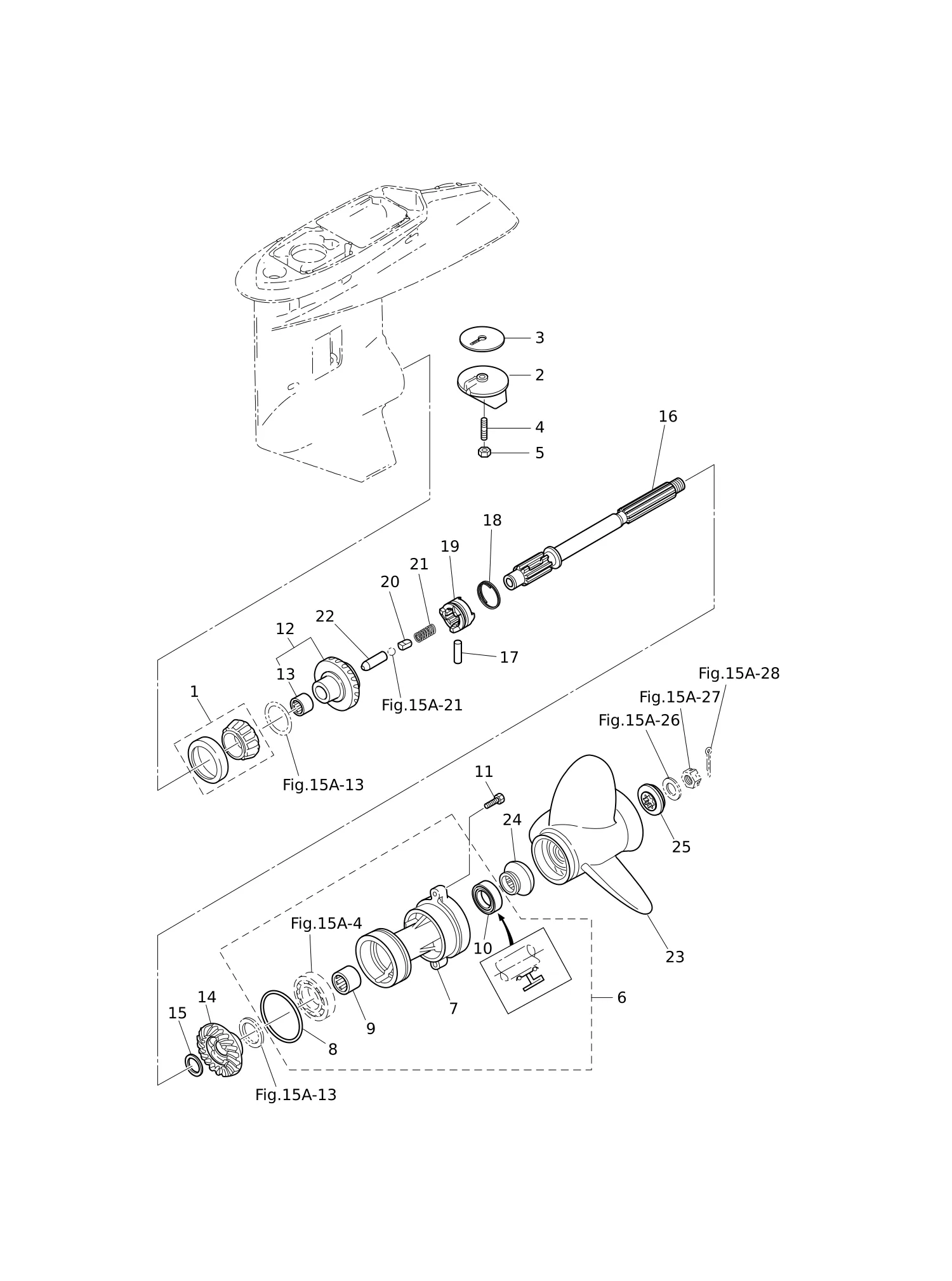 齿轮箱(螺旋桨轴) MWD50B2 GEAR CASE (PROPELLER SHAFT) MWD50B2