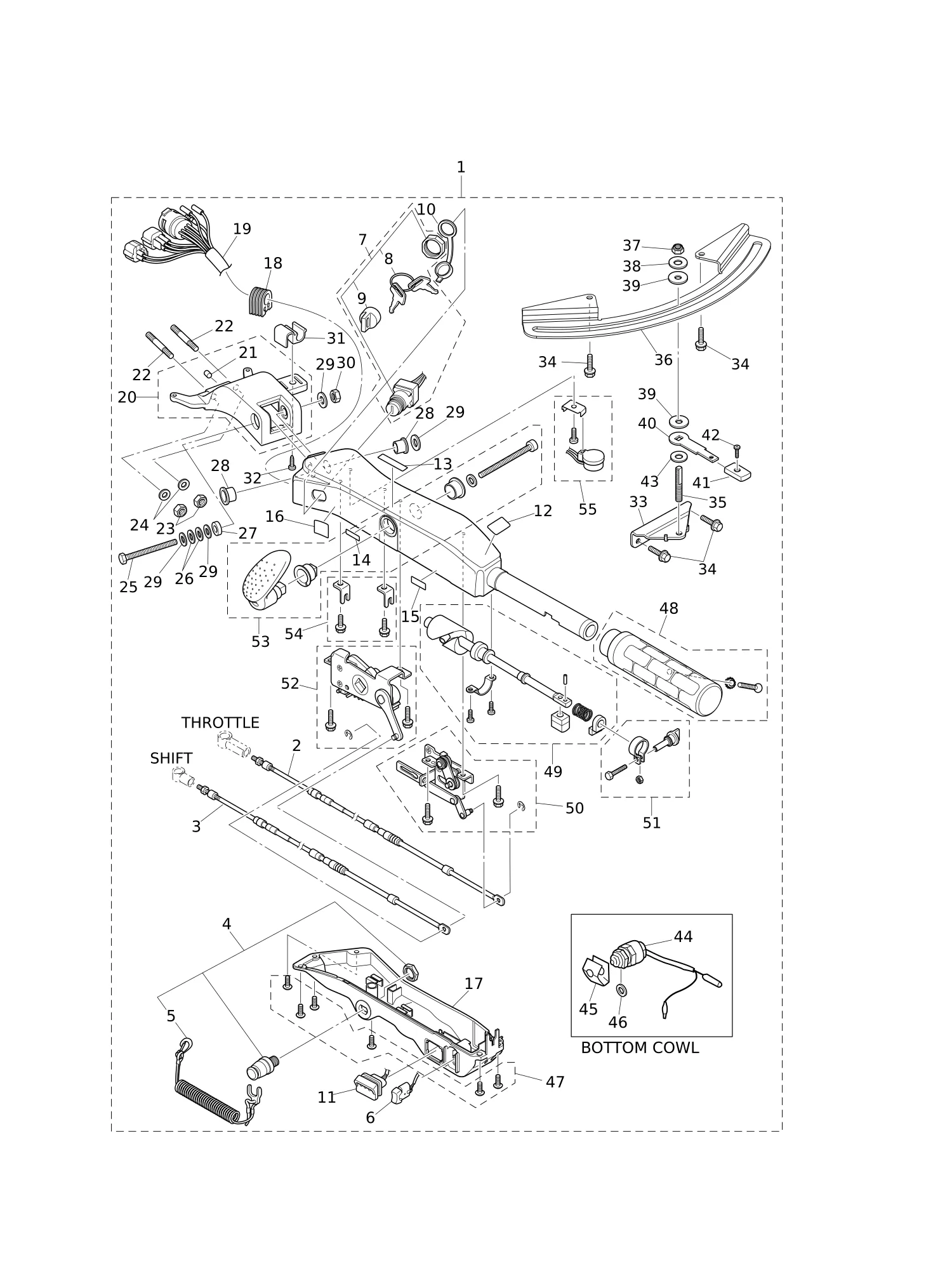 舵柄(MD40/MD50B2型) TILLER HANDLE (MD40/MD50B2)