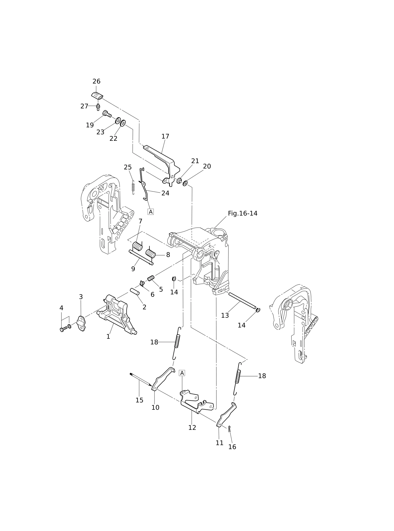手动倾斜装置(EFO/EPO型号) MANUAL TILT (EFO/EPO MODEL)