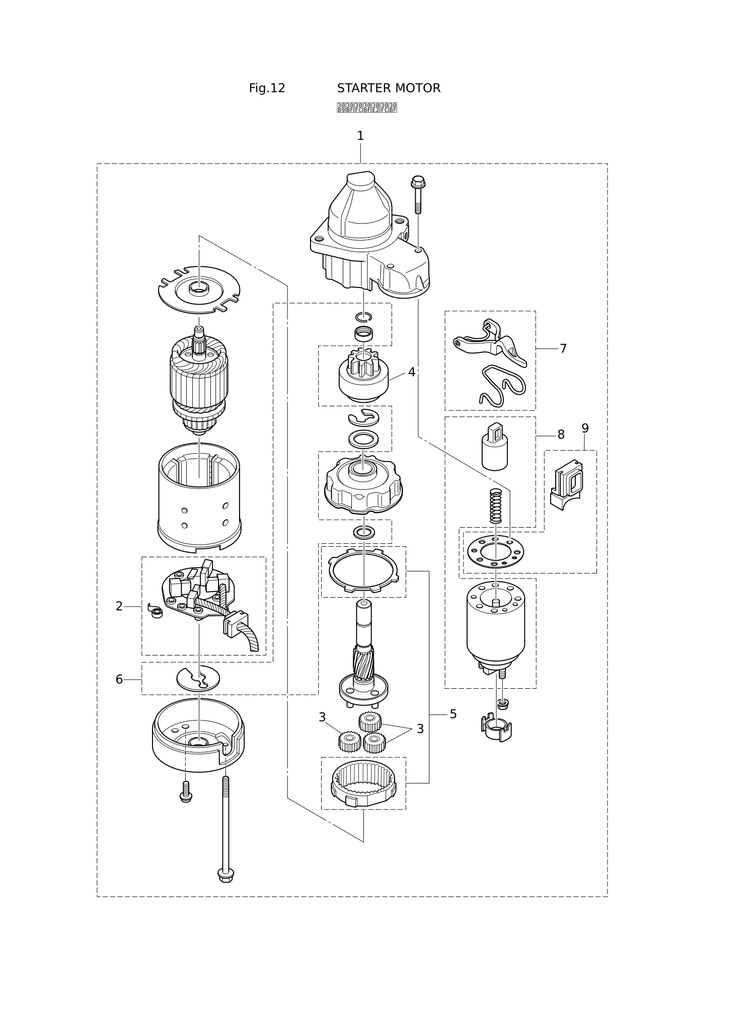 启动马达 STARTER MOTOR