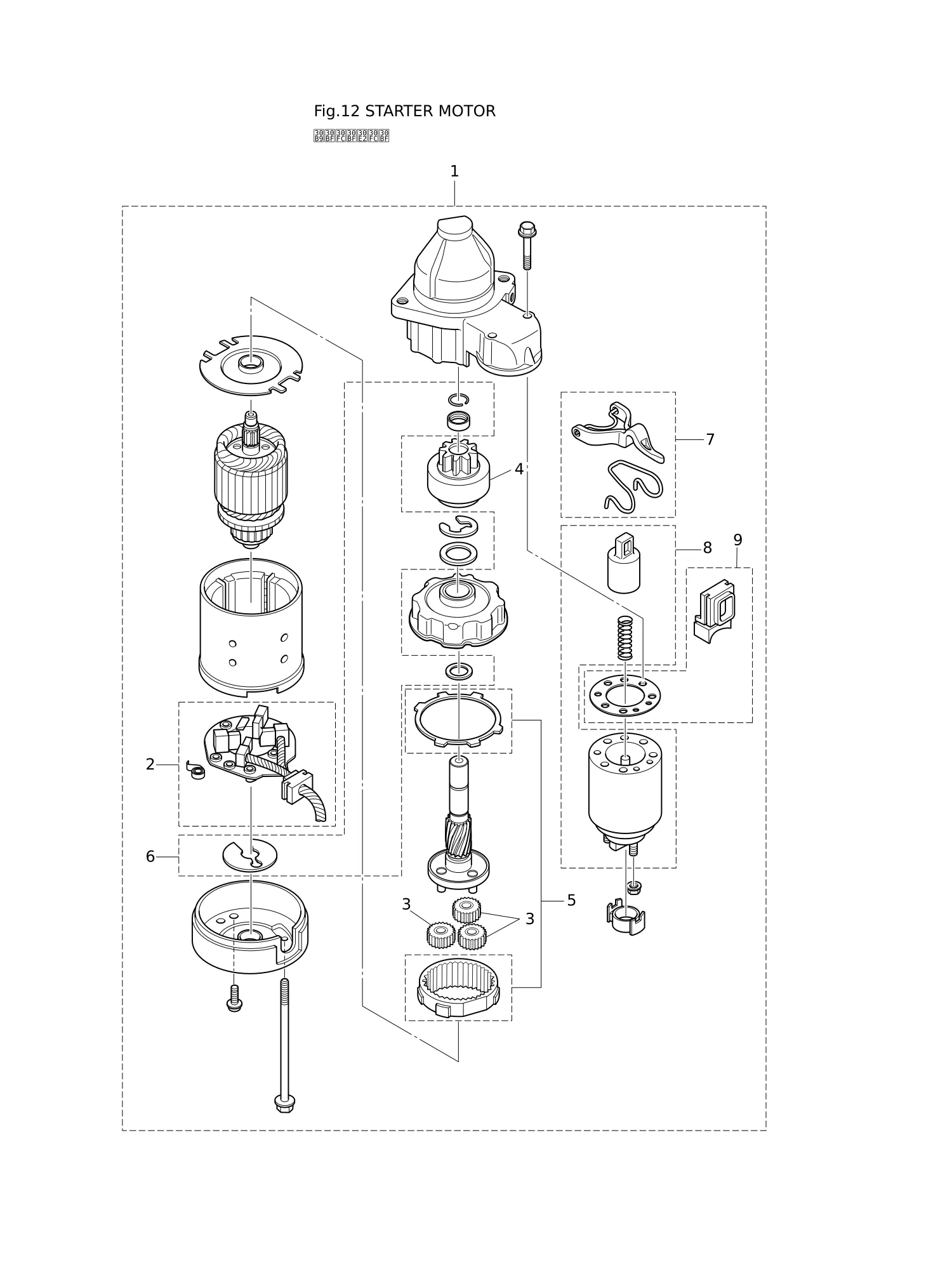 启动马达 STARTER MOTOR