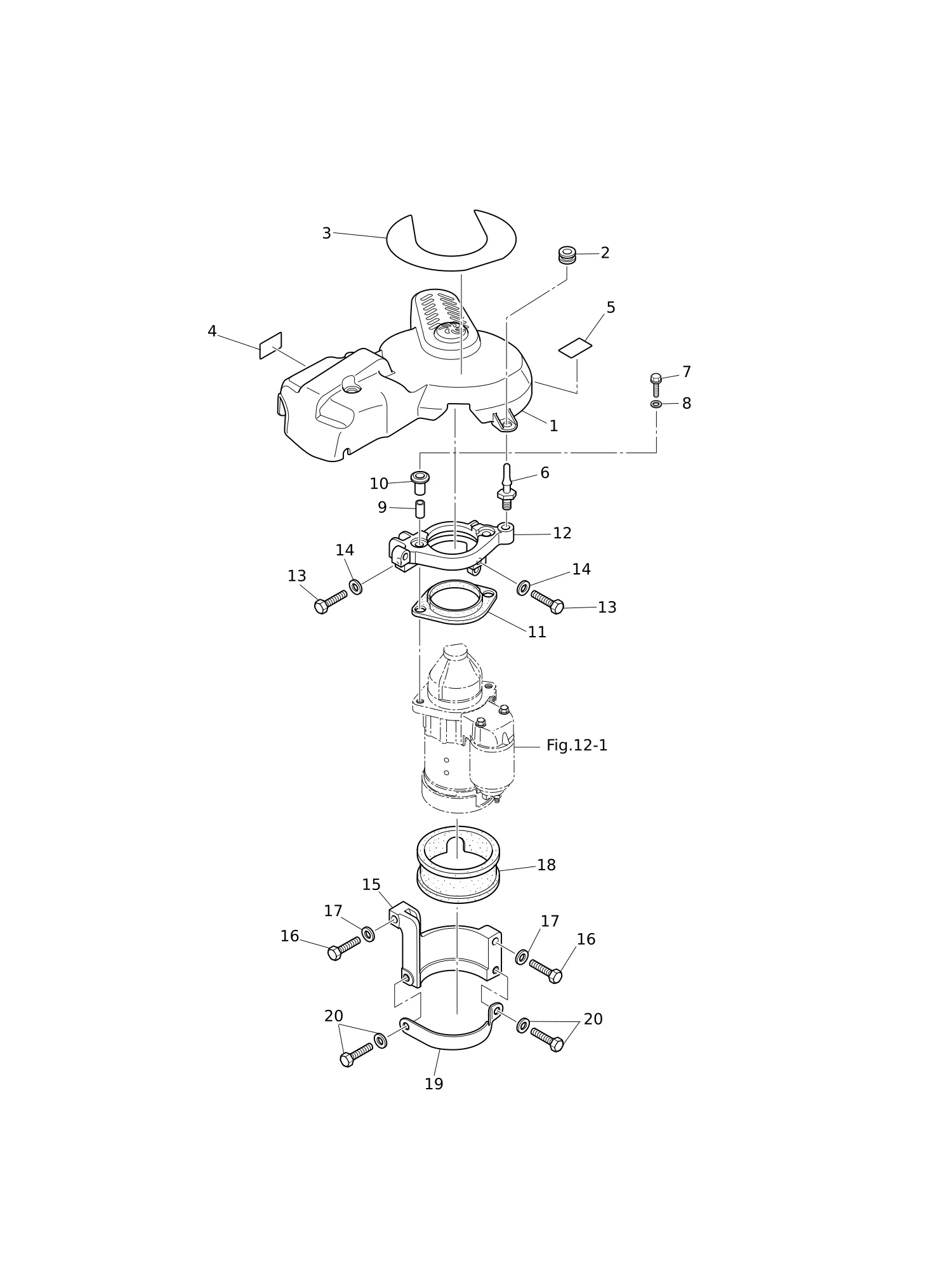 电气部件(启动电机)(1) ELECTRIC PARTS (STARTER MOTOR) (1)