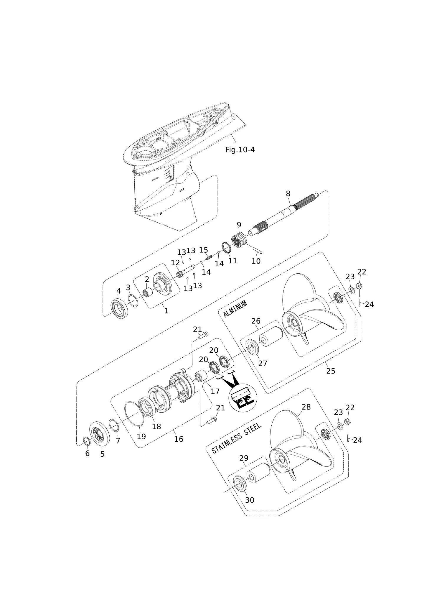 齿轮箱螺旋桨轴 GEAR CASE PROPELLER SHAFT