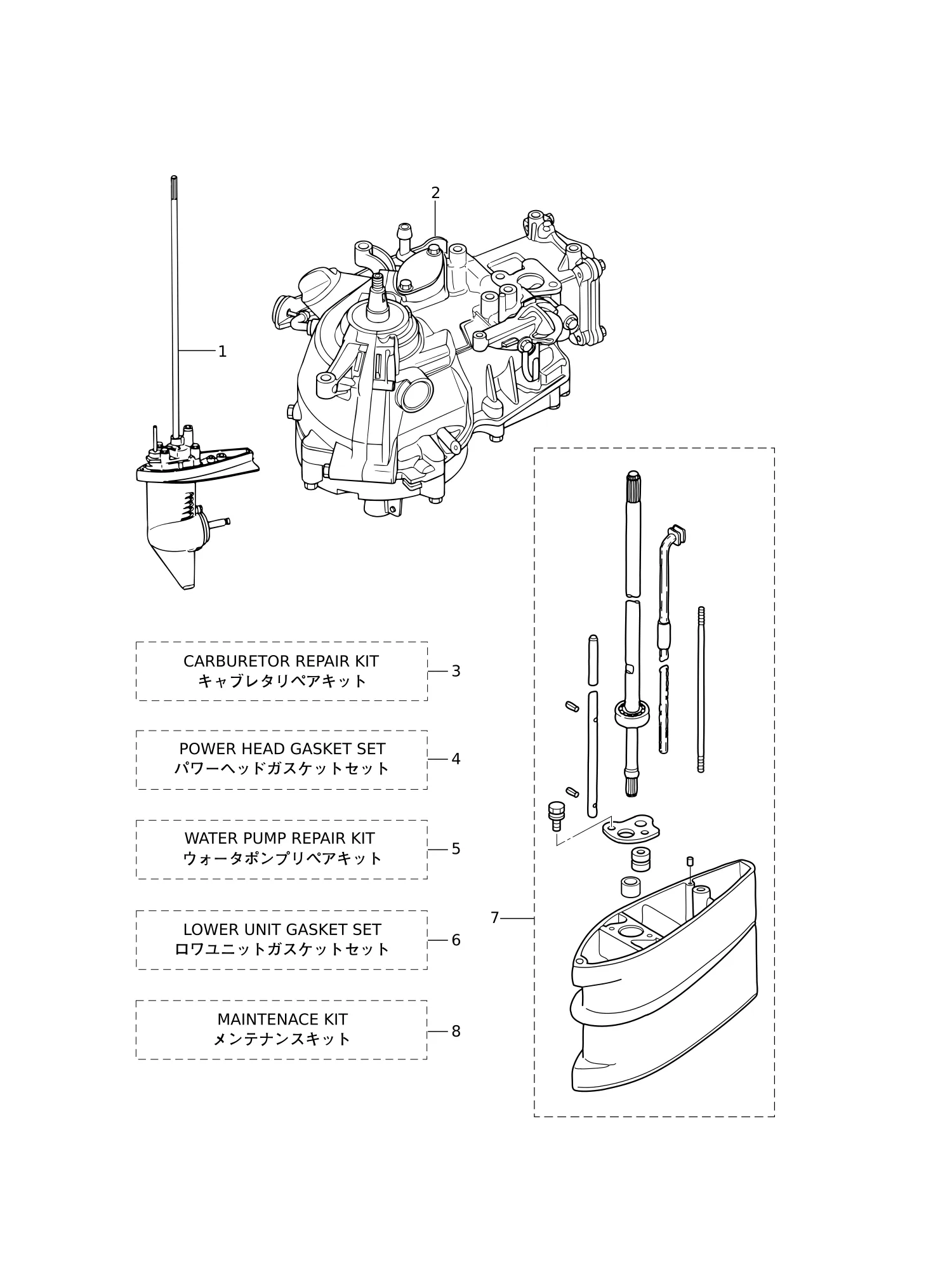 套件零件总成 ASSEMBLY · KIT PARTS