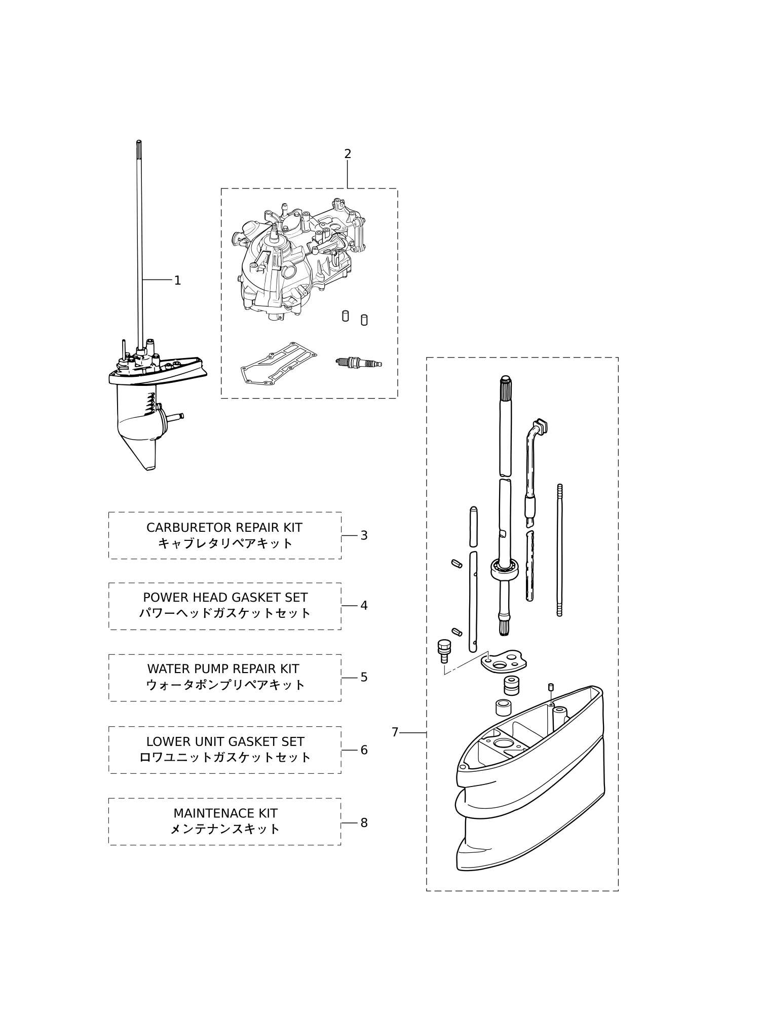套件零件总成 ASSEMBLY · KIT PARTS