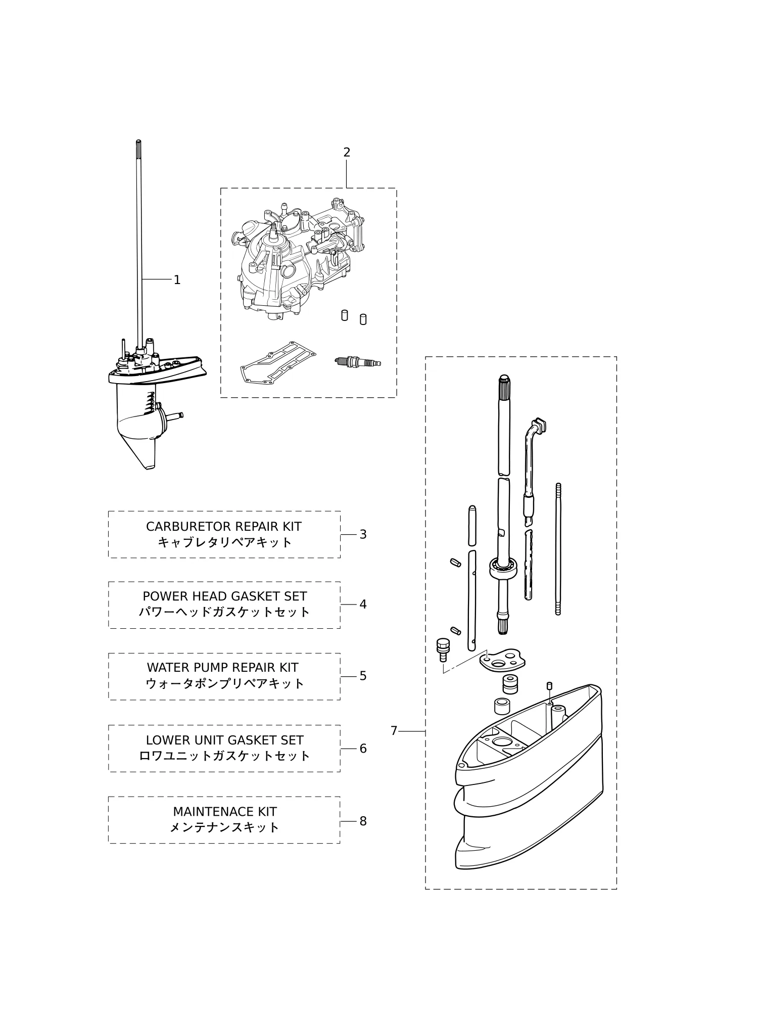 套件零件总成 ASSEMBLY · KIT PARTS