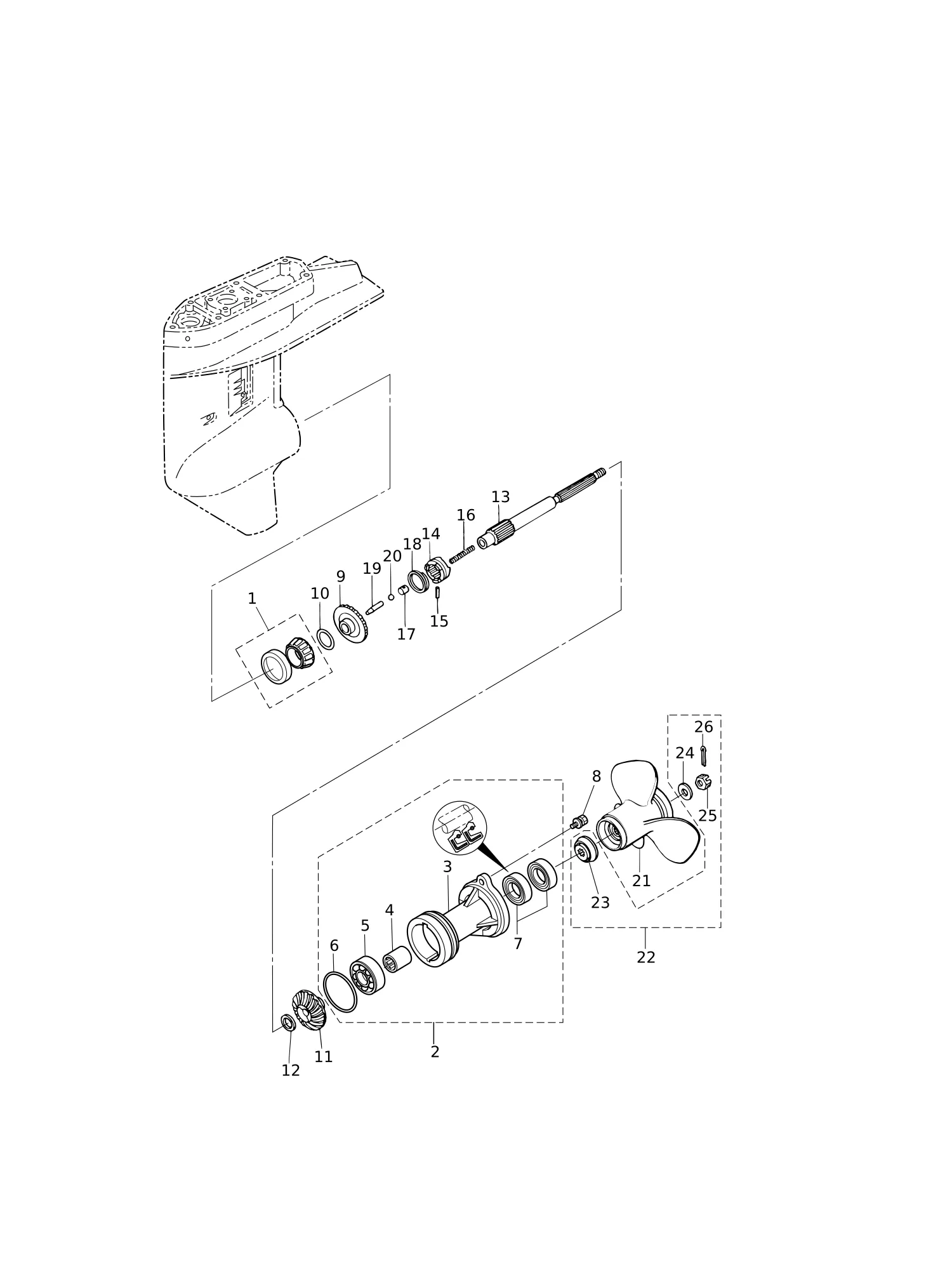 螺旋桨轴齿轮箱 GEAR CASE (PROPELLER SHAFT)