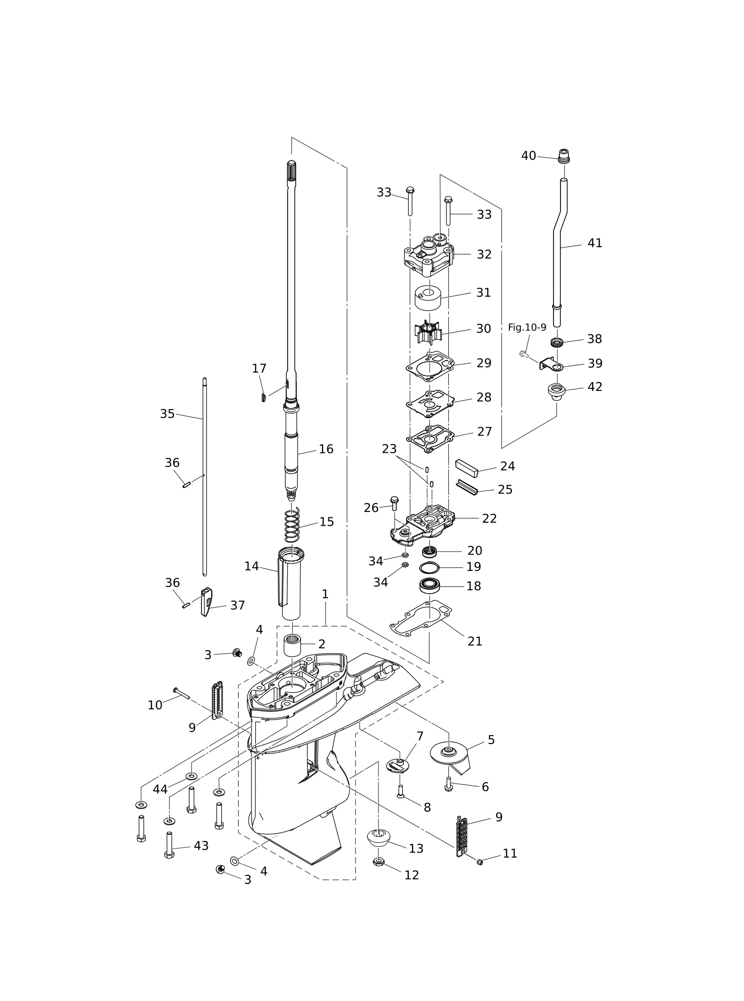驱动轴齿轮箱 GEAR CASE (DRIVE SHAFT)