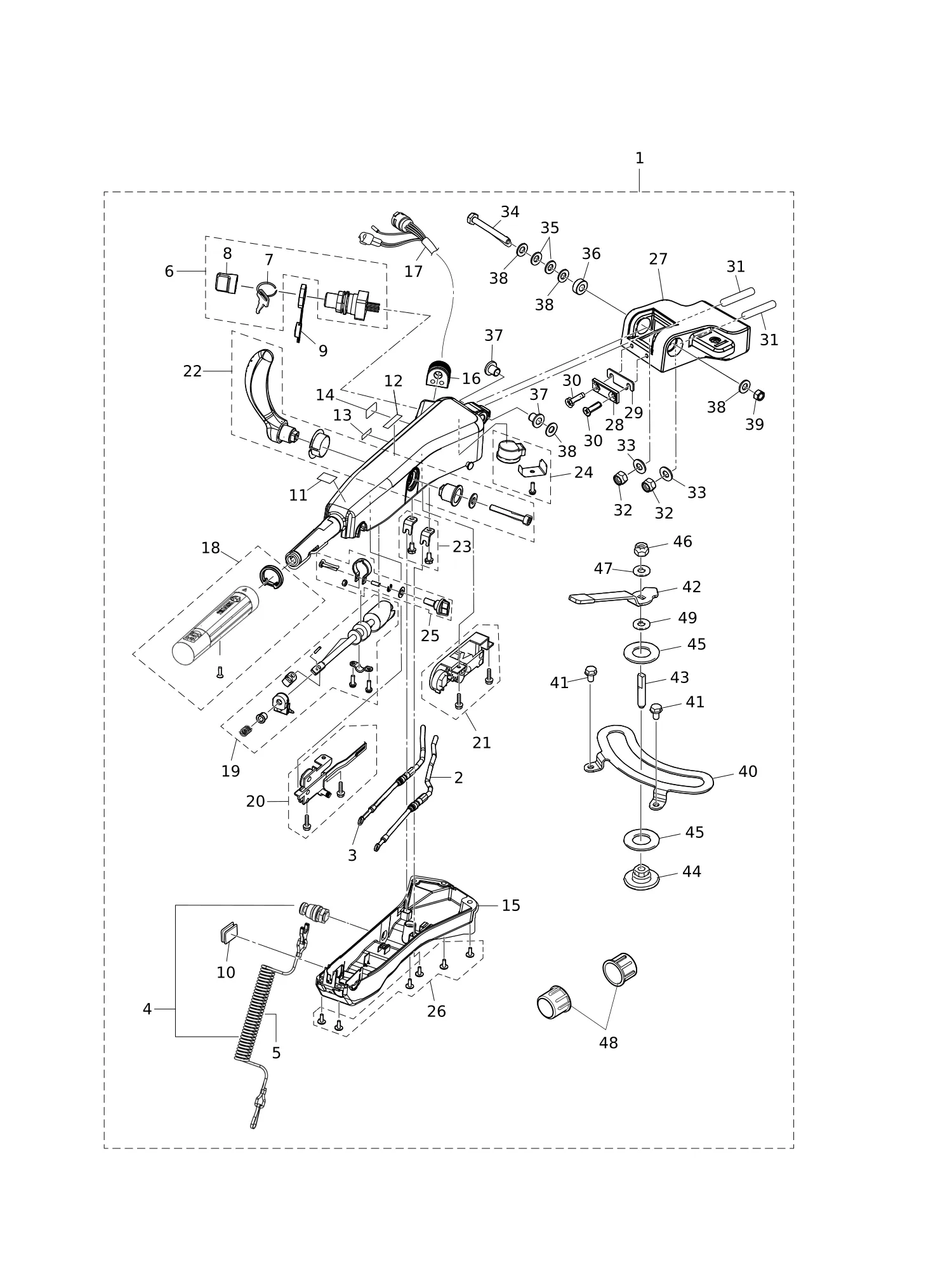 多功能舵柄手柄 MULTI TILLER HANDLE