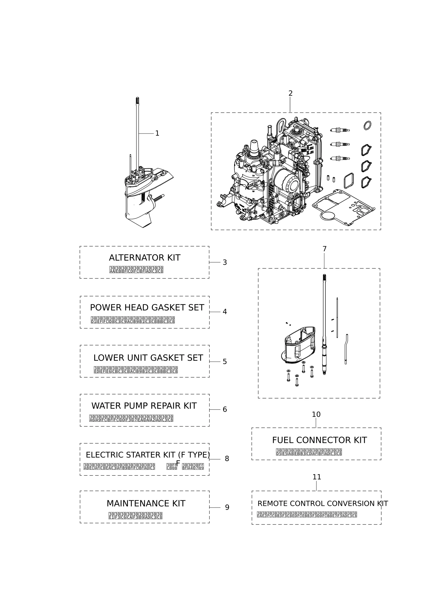 套件零件总成 ASSEMBLY · KIT PARTS