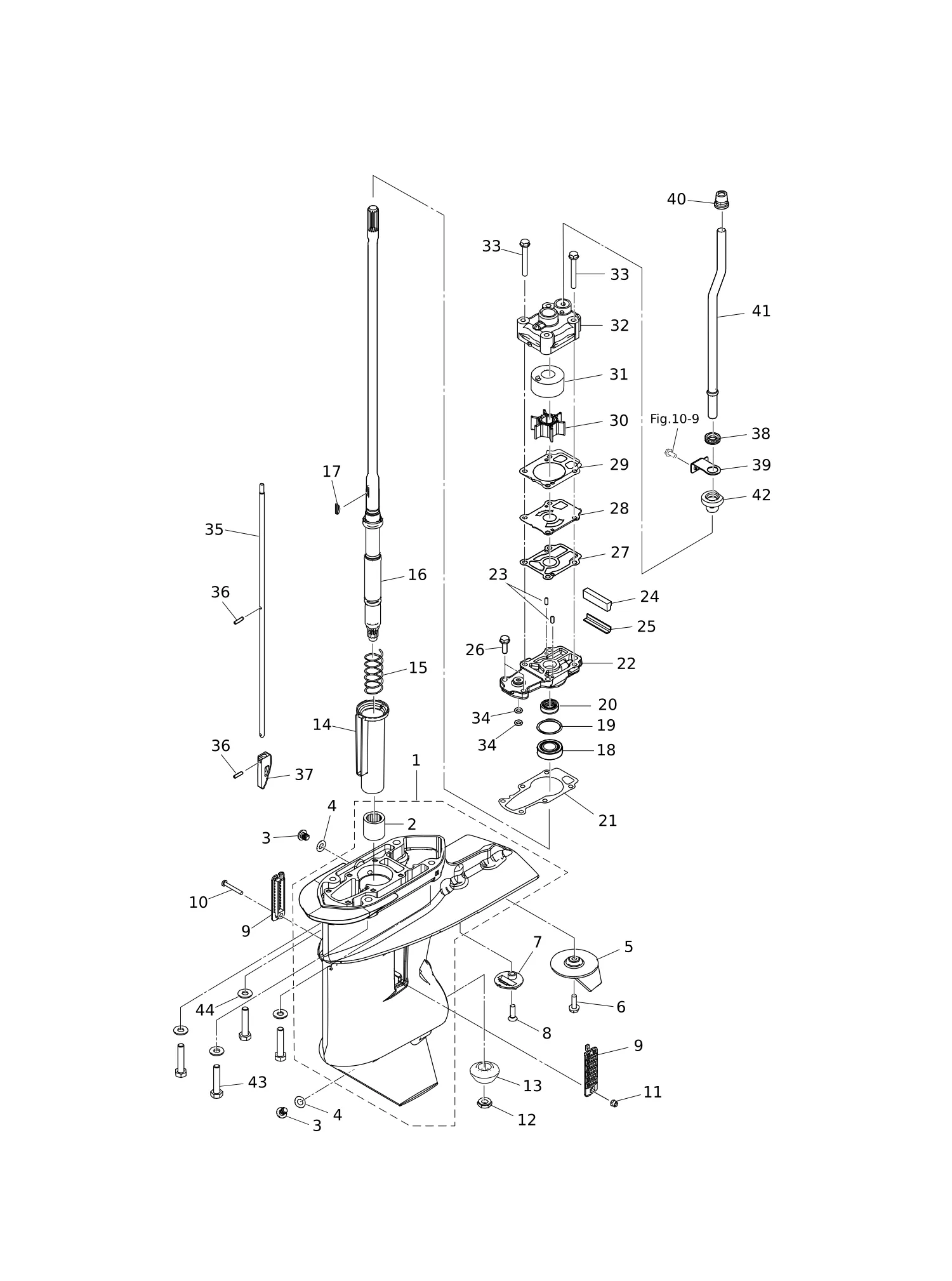 驱动轴齿轮箱 GEAR CASE (DRIVE SHAFT)