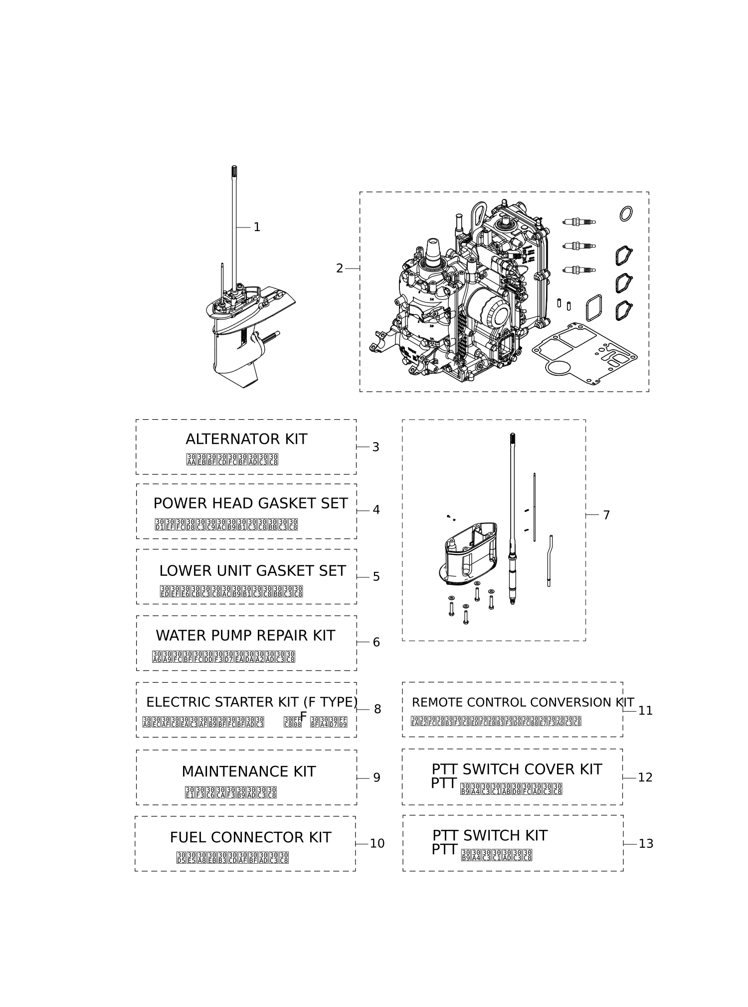 套件零件总成 ASSEMBLY · KIT PARTS