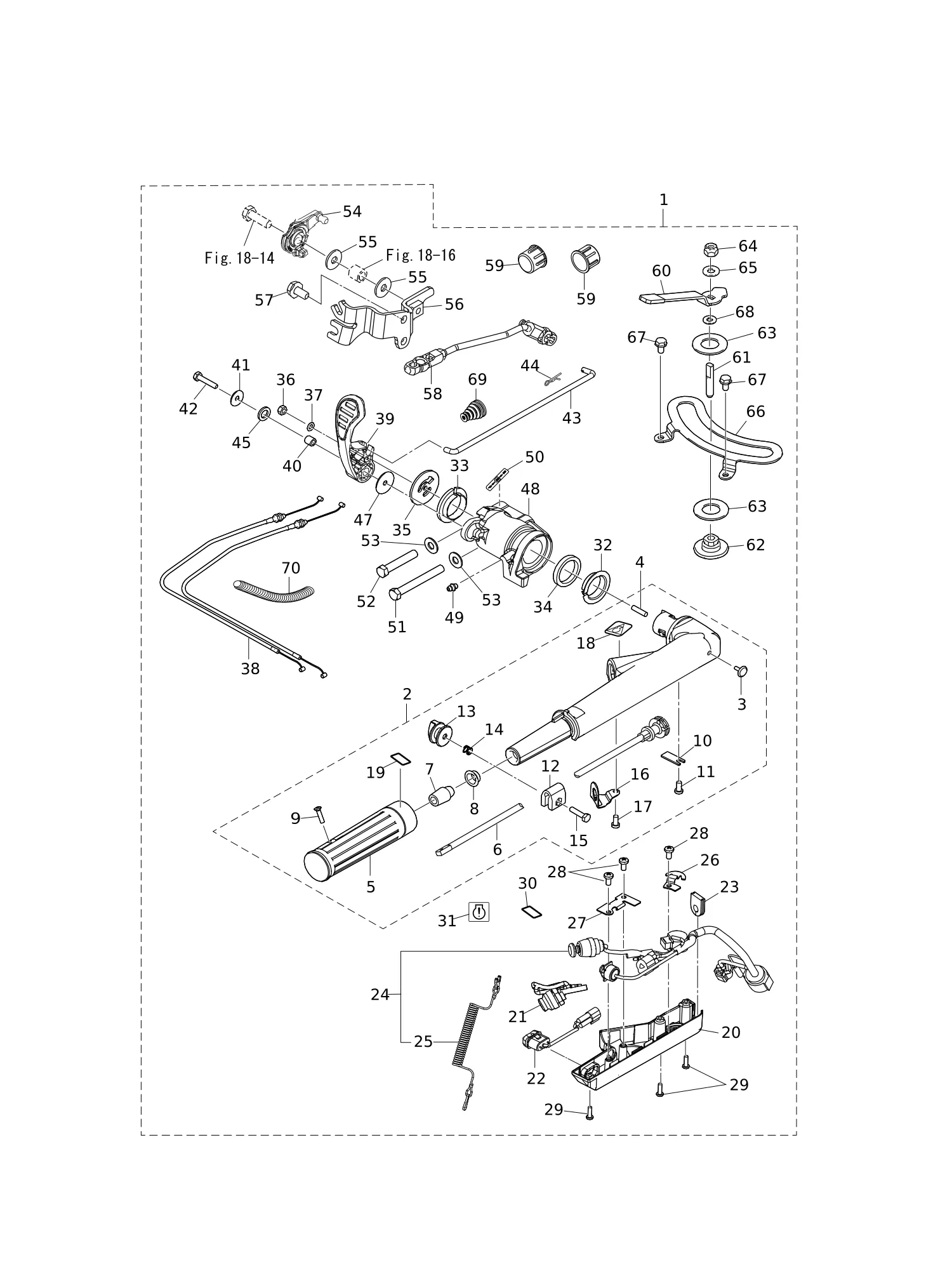 基本舵柄把手 BASIC TILLER HANDLE
