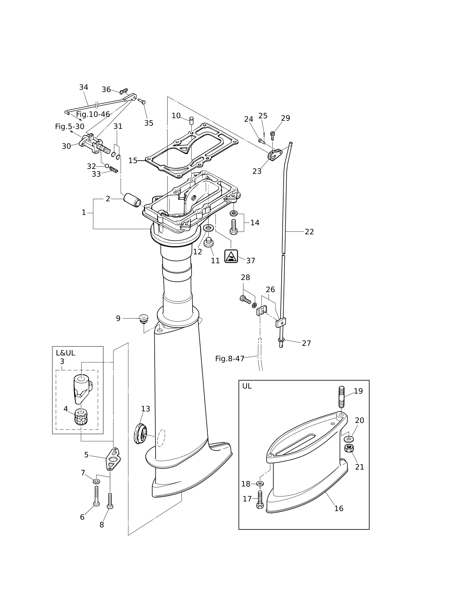驱动轴外壳·换挡机构 DRIVE SHAFT HOUSING · SHIFT