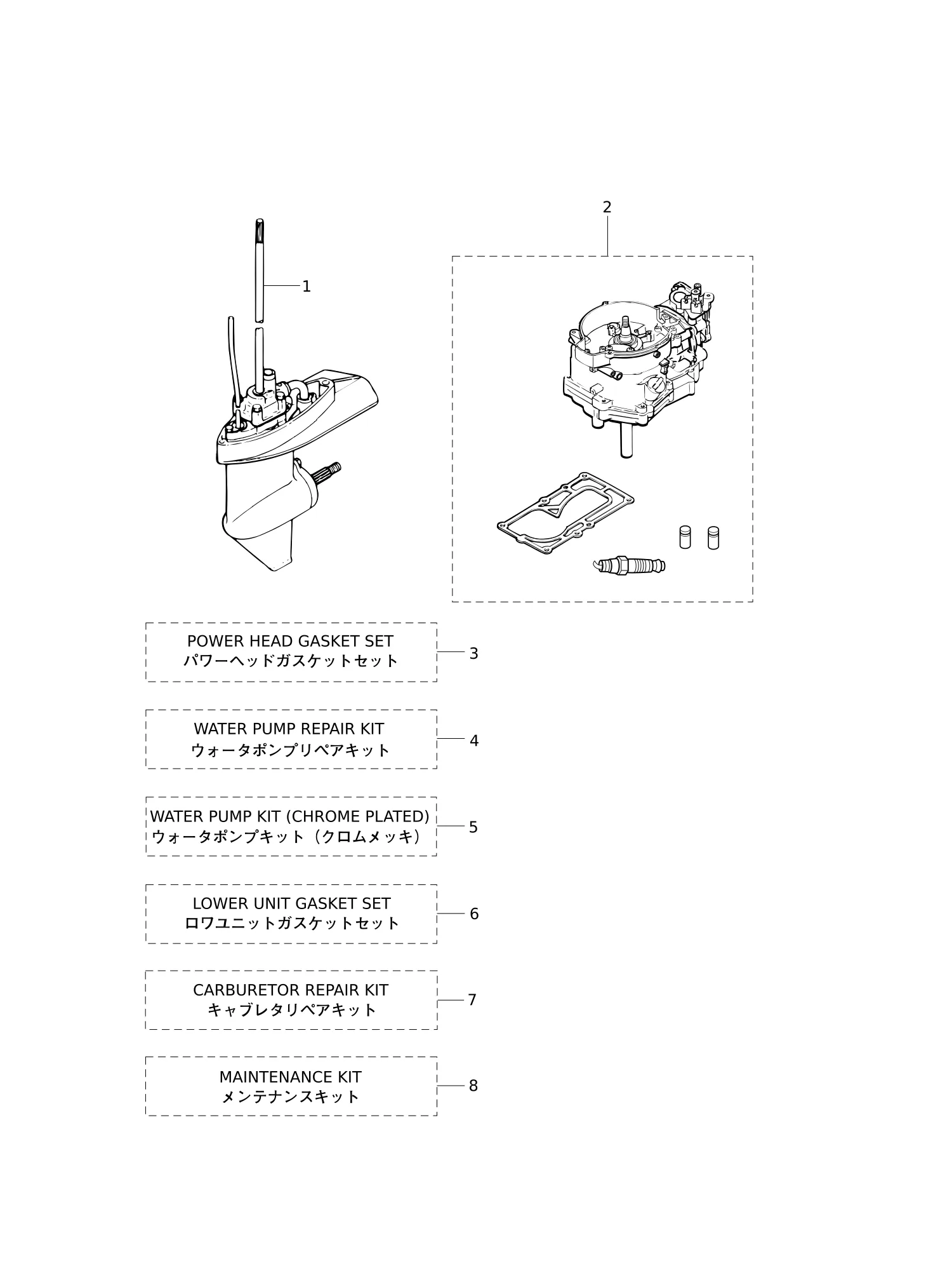 套件零件总成 ASSEMBLY · KIT PARTS