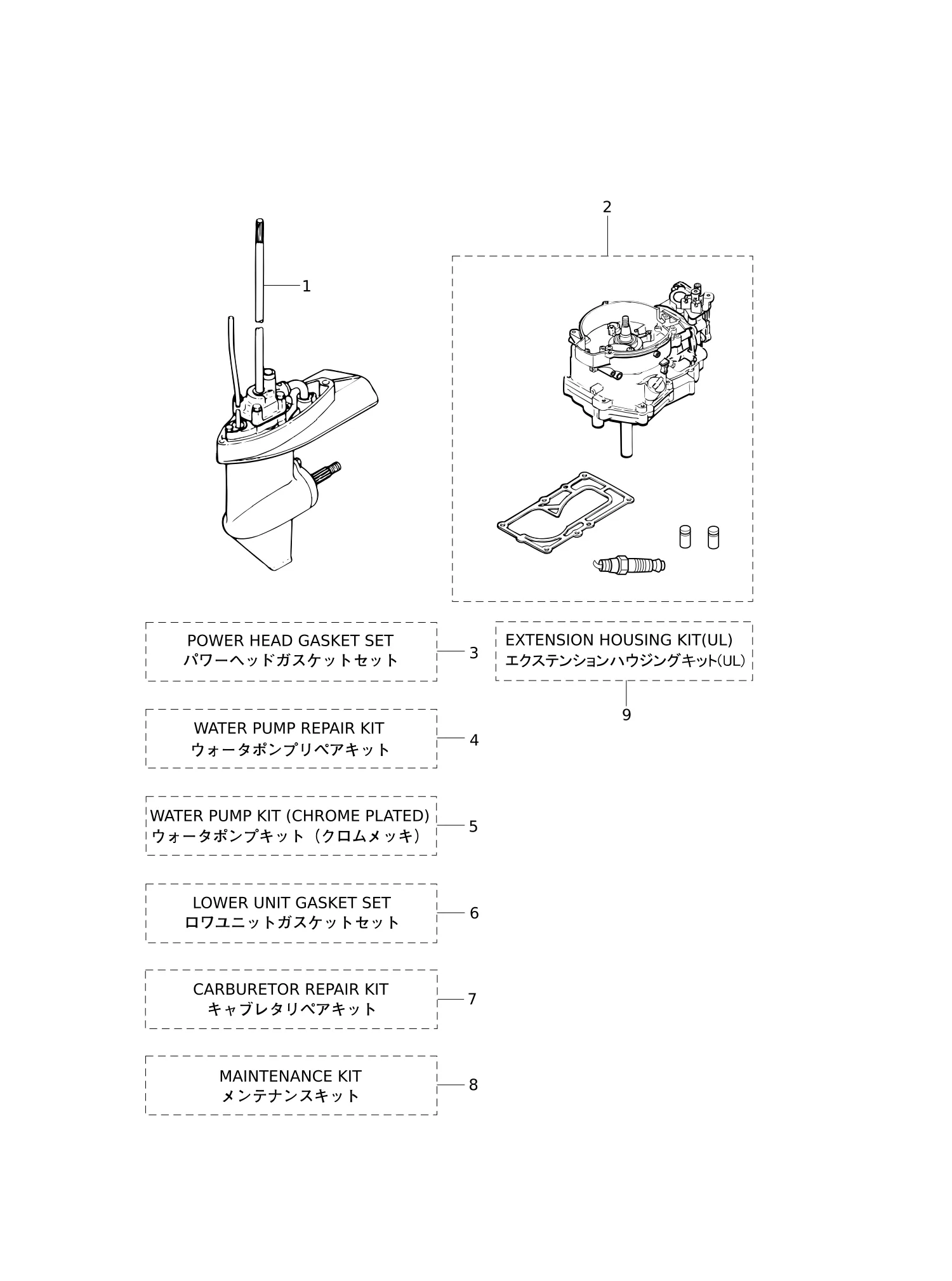 套件零件总成 ASSEMBLY · KIT PARTS