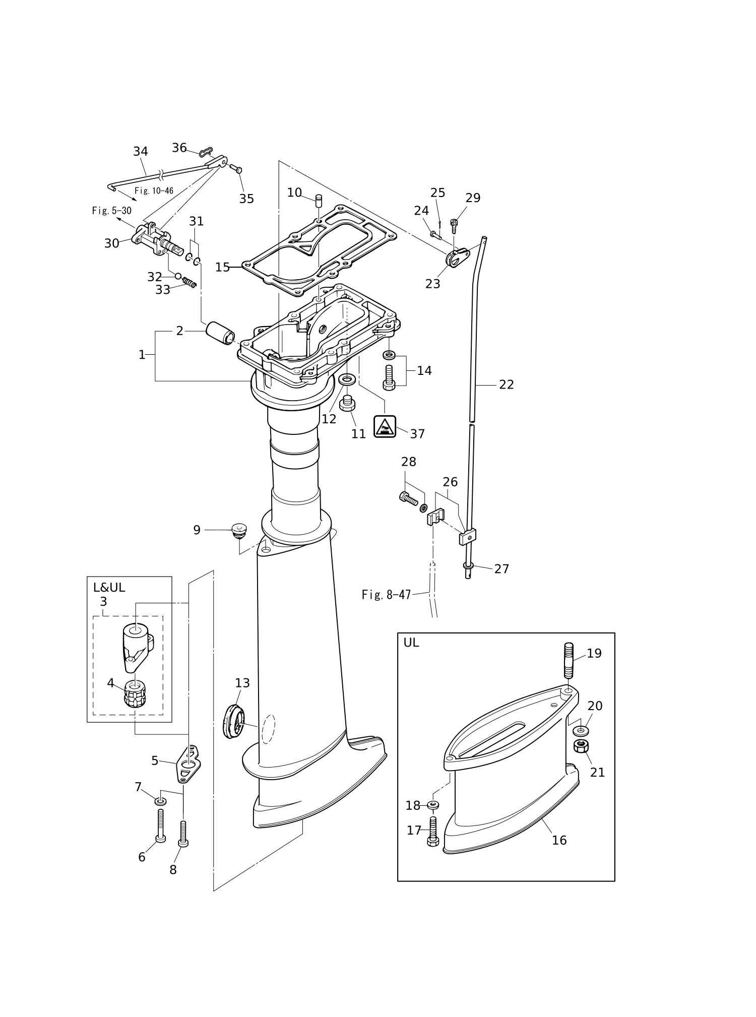 驱动轴外壳·换挡机构 DRIVE SHAFT HOUSING · SHIFT
