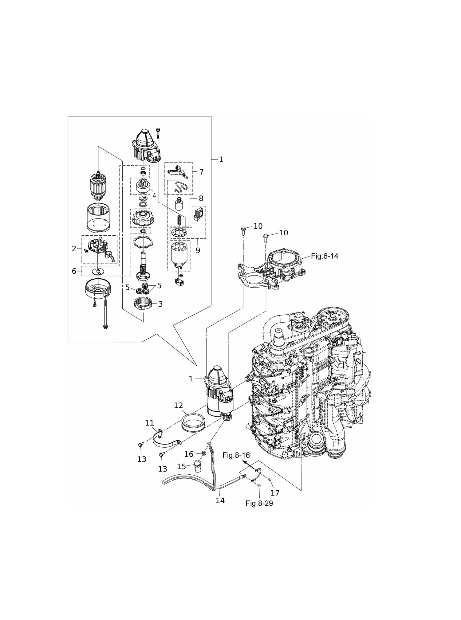 电气部件(启动电机) ELECTRIC PARTS (STARTER MOTOR)