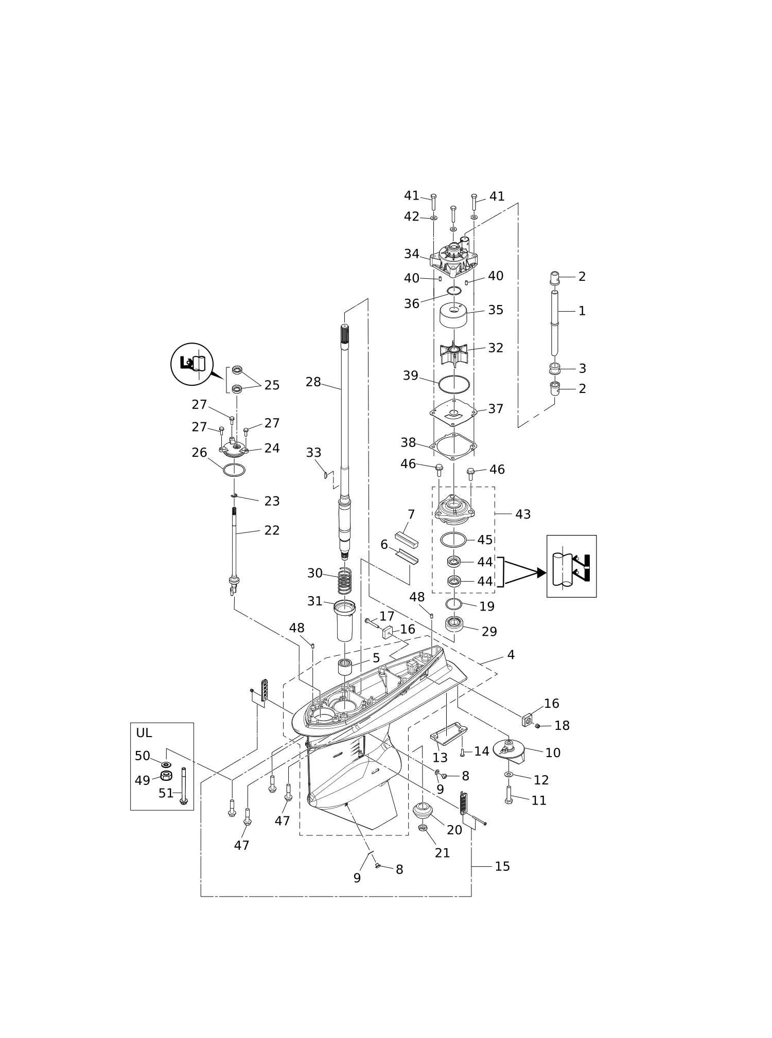 驱动轴齿轮箱 GEAR CASE (DRIVESHAFT)