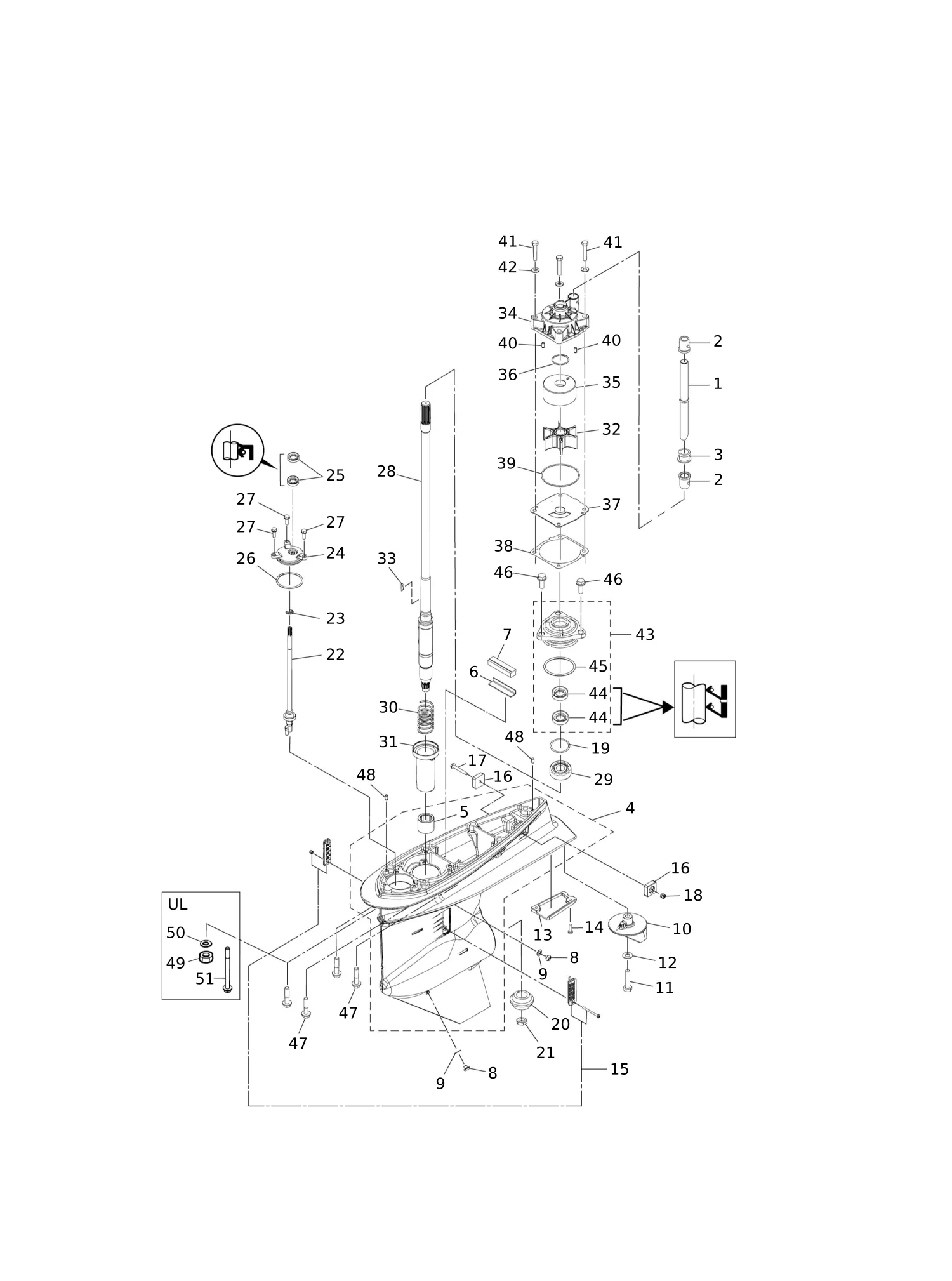 驱动轴齿轮箱 GEAR CASE (DRIVESHAFT)